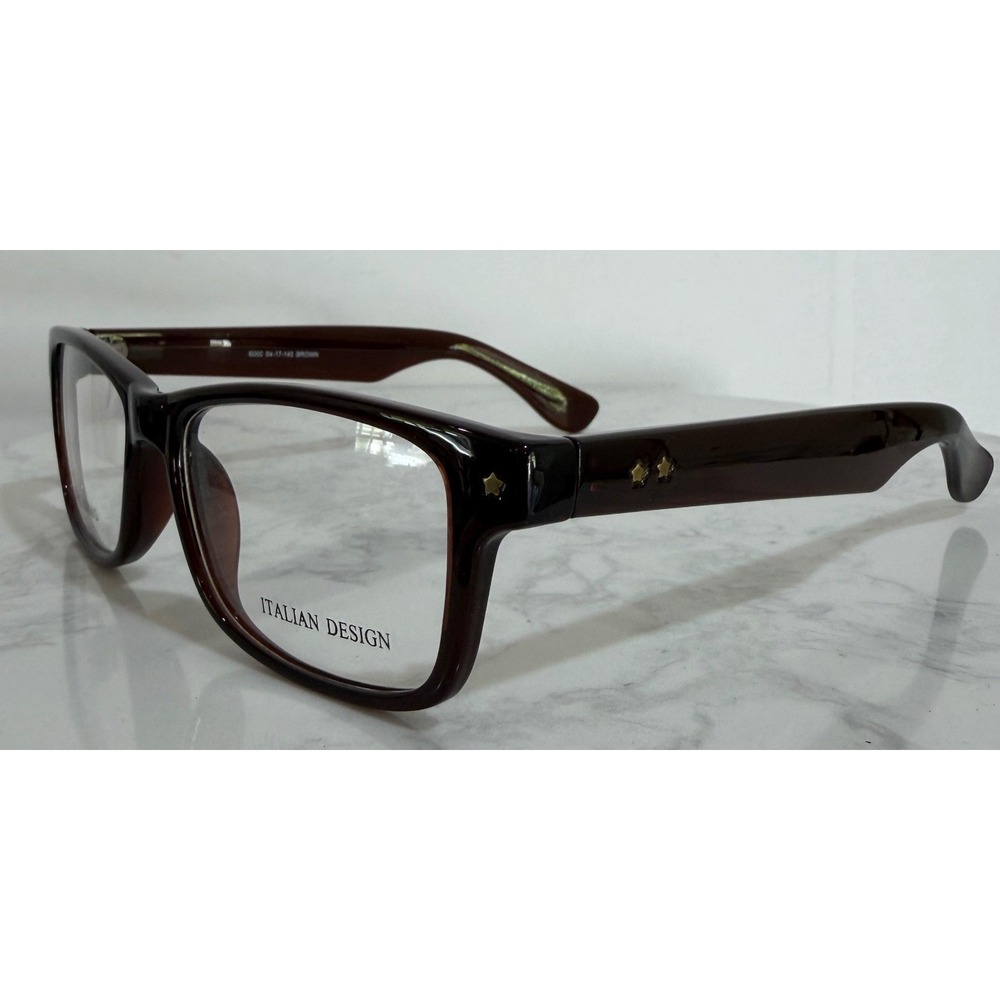 BALLISIMO 6000 Eyeglass Frames 54-17-145 Brown Italian Design Stars